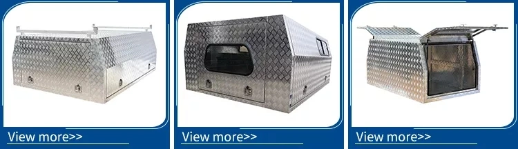 Custom Dual Aluminium Diamond Checker Plate Ute Dog Boxes Truck Toolbox