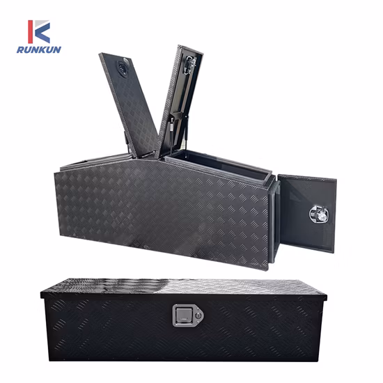 Aluminum Storage Truck Toolboxes with Draws Black